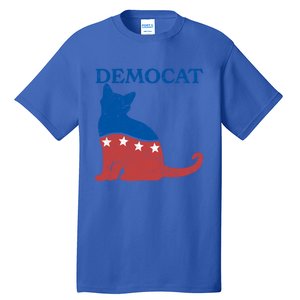 Cat Ladies For Kamala Funny Democat President Kamala Harris Funny Gift Tall T-Shirt