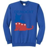 Cat Ladies For Kamala Funny Democat President Kamala Harris Funny Gift Tall Sweatshirt