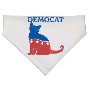 Cat Ladies For Kamala Funny Democat President Kamala Harris Funny Gift USA-Made Doggie Bandana