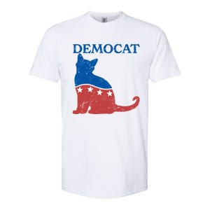 Cat Ladies For Kamala Funny Democat President Kamala Harris Funny Gift Softstyle CVC T-Shirt