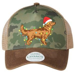 Christmas Lights Golden Retriever Dog Lover Funny Gift Legacy Tie Dye Trucker Hat