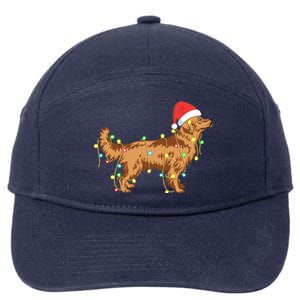 Christmas Lights Golden Retriever Dog Lover Funny Gift 7-Panel Snapback Hat