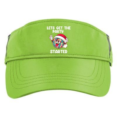 Christmas Lets Get The Party Started Holiday Festivities Cute Gift Adult Drive Performance Visor