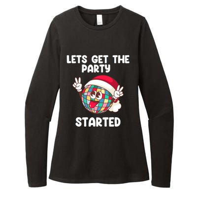 Christmas Lets Get The Party Started Holiday Festivities Cute Gift Womens CVC Long Sleeve Shirt