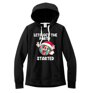 Christmas Lets Get The Party Started Holiday Festivities Cute Gift Women's Fleece Hoodie