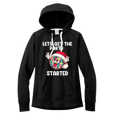 Christmas Lets Get The Party Started Holiday Festivities Cute Gift Women's Fleece Hoodie