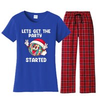 Christmas Lets Get The Party Started Holiday Festivities Cute Gift Women's Flannel Pajama Set