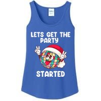 Christmas Lets Get The Party Started Holiday Festivities Cute Gift Ladies Essential Tank