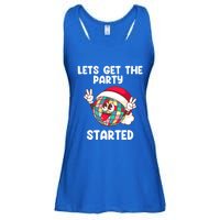 Christmas Lets Get The Party Started Holiday Festivities Cute Gift Ladies Essential Flowy Tank