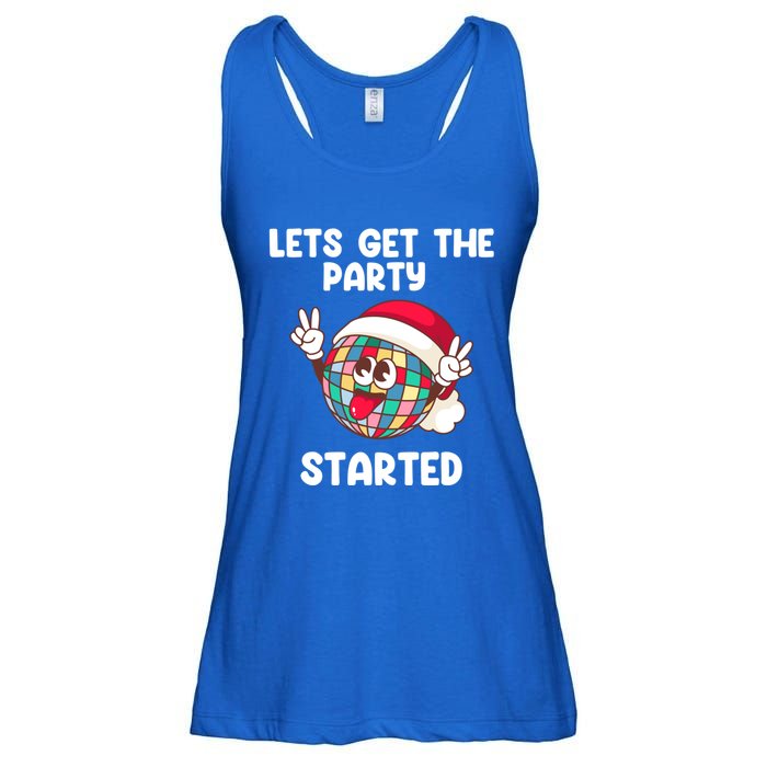 Christmas Lets Get The Party Started Holiday Festivities Cute Gift Ladies Essential Flowy Tank