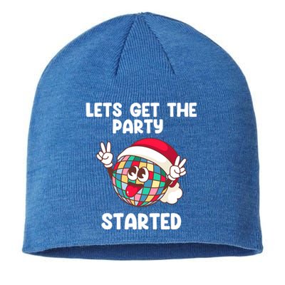 Christmas Lets Get The Party Started Holiday Festivities Cute Gift Sustainable Beanie