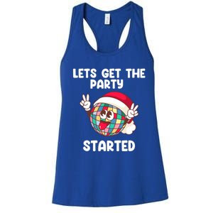 Christmas Lets Get The Party Started Holiday Festivities Cute Gift Women's Racerback Tank