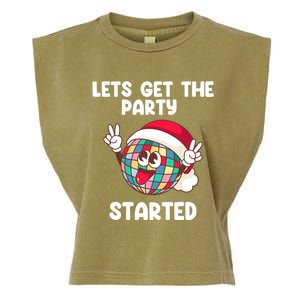 Christmas Lets Get The Party Started Holiday Festivities Cute Gift Garment-Dyed Women's Muscle Tee