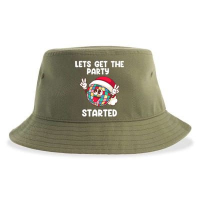 Christmas Lets Get The Party Started Holiday Festivities Cute Gift Sustainable Bucket Hat