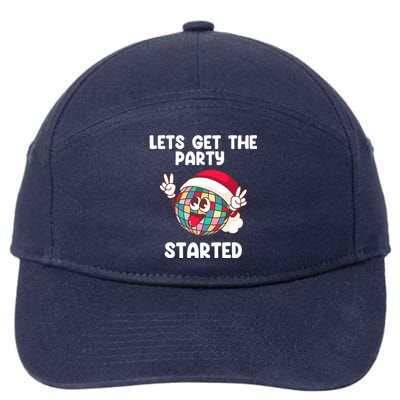 Christmas Lets Get The Party Started Holiday Festivities Cute Gift 7-Panel Snapback Hat