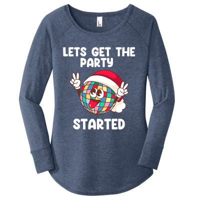 Christmas Lets Get The Party Started Holiday Festivities Cute Gift Women's Perfect Tri Tunic Long Sleeve Shirt