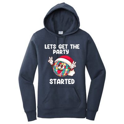 Christmas Lets Get The Party Started Holiday Festivities Cute Gift Women's Pullover Hoodie