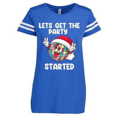 Christmas Lets Get The Party Started Holiday Festivities Cute Gift Enza Ladies Jersey Football T-Shirt