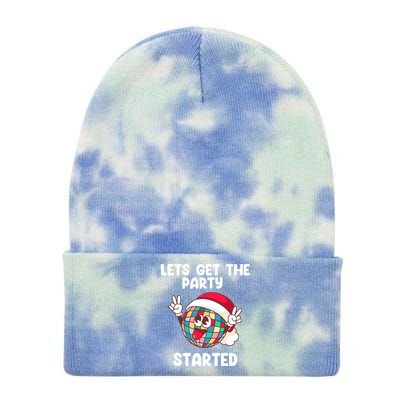 Christmas Lets Get The Party Started Holiday Festivities Cute Gift Tie Dye 12in Knit Beanie