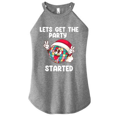 Christmas Lets Get The Party Started Holiday Festivities Cute Gift Women’s Perfect Tri Rocker Tank