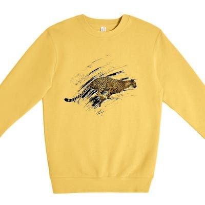 Cheetah Lover Gift Cool Cheetah Gift Premium Crewneck Sweatshirt