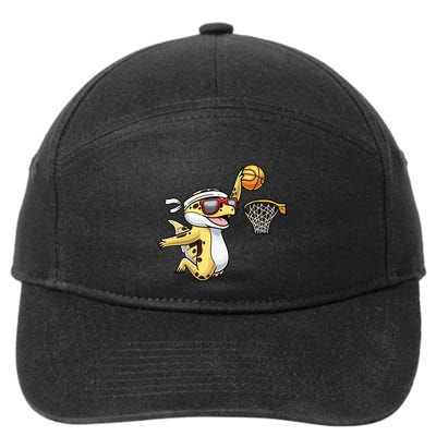 Common Leopard Gecko Playing Basketball Reptile Lizard 7-Panel Snapback Hat