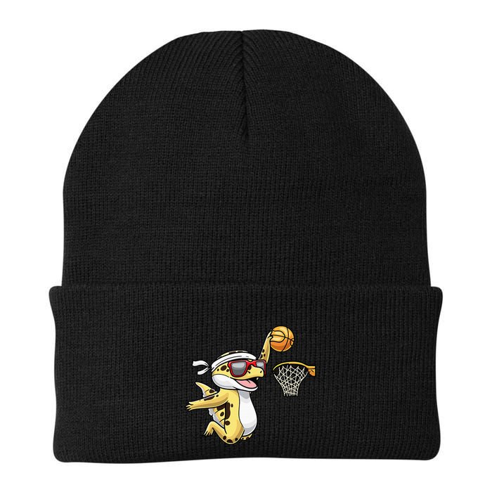 Common Leopard Gecko Playing Basketball Reptile Lizard Knit Cap Winter Beanie