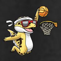 Common Leopard Gecko Playing Basketball Reptile Lizard Knit Cap Winter Beanie