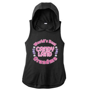 Candy Land Grandparents Day Worlds Best Grandma Gift Ladies PosiCharge Tri-Blend Wicking Draft Hoodie Tank