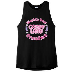 Candy Land Grandparents Day Worlds Best Grandma Gift Ladies PosiCharge Tri-Blend Wicking Tank