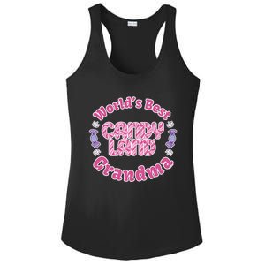 Candy Land Grandparents Day Worlds Best Grandma Gift Ladies PosiCharge Competitor Racerback Tank