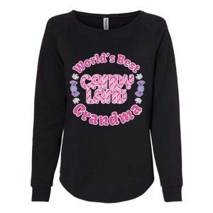 Candy Land Grandparents Day Worlds Best Grandma Gift Womens California Wash Sweatshirt