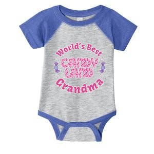 Candy Land Grandparents Day Worlds Best Grandma Gift Infant Baby Jersey Bodysuit