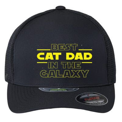 Cat Lover Gifts Best Cat Dad In The Galaxy Best Cat Dad Ever Flexfit Unipanel Trucker Cap