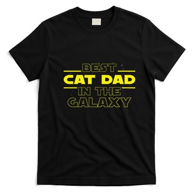 Cat Lover Gifts Best Cat Dad In The Galaxy Best Cat Dad Ever T-Shirt