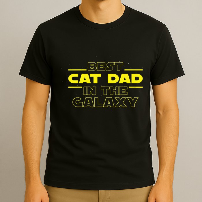 Cat Lover Gifts Best Cat Dad In The Galaxy Best Cat Dad Ever T-Shirt