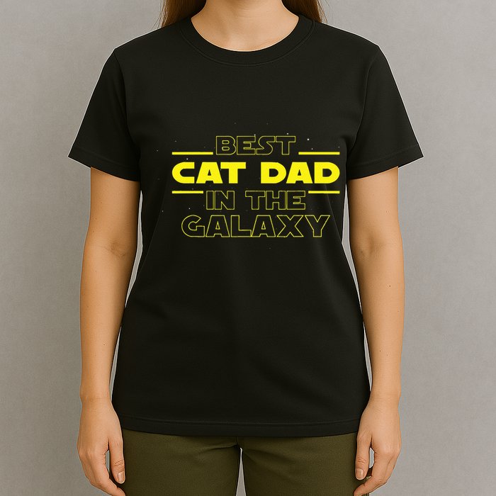 Cat Lover Gifts Best Cat Dad In The Galaxy Best Cat Dad Ever T-Shirt