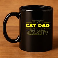 Cat Lover Gifts Best Cat Dad In The Galaxy Best Cat Dad Ever 11oz C Handle Ceramic Mug