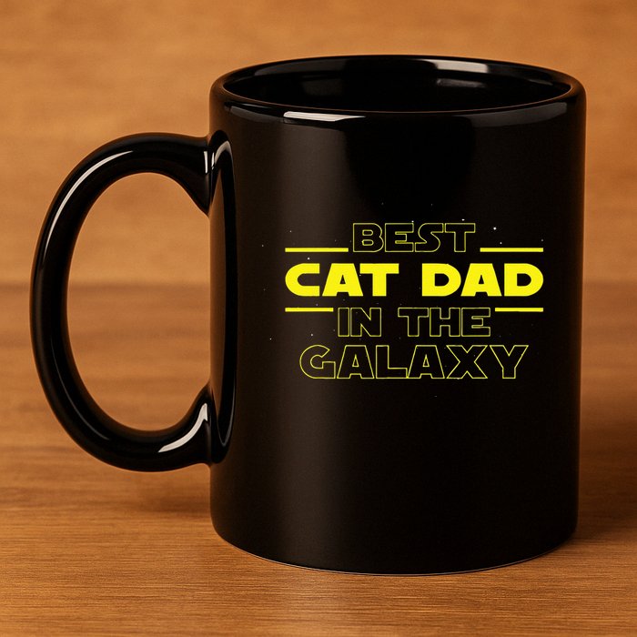 Cat Lover Gifts Best Cat Dad In The Galaxy Best Cat Dad Ever 11oz C Handle Ceramic Mug