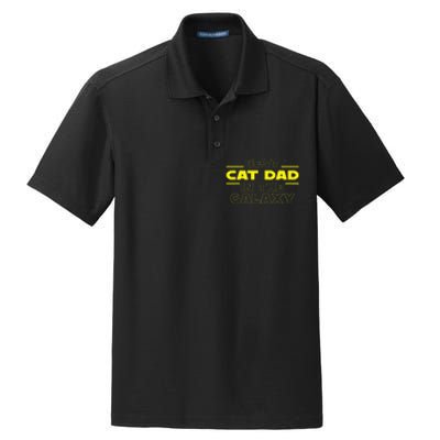 Cat Lover Gifts Best Cat Dad In The Galaxy Best Cat Dad Ever Dry Zone Grid Polo