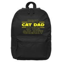 Cat Lover Gifts Best Cat Dad In The Galaxy Best Cat Dad Ever 16 in Basic Backpack