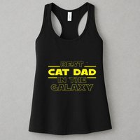 Cat Lover Gifts Best Cat Dad In The Galaxy Best Cat Dad Ever Womens Tank Top