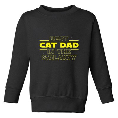 Cat Lover Gifts Best Cat Dad In The Galaxy Best Cat Dad Ever Toddler Sweatshirt