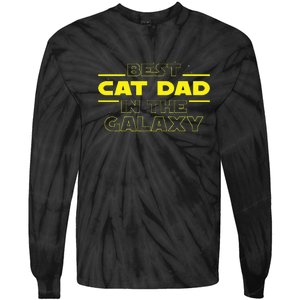 Cat Lover Gifts Best Cat Dad In The Galaxy Best Cat Dad Ever Tie-Dye Long Sleeve Shirt