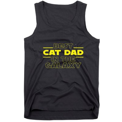 Cat Lover Gifts Best Cat Dad In The Galaxy Best Cat Dad Ever Tank Top