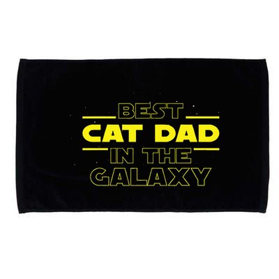 Cat Lover Gifts Best Cat Dad In The Galaxy Best Cat Dad Ever Microfiber Hand Towel