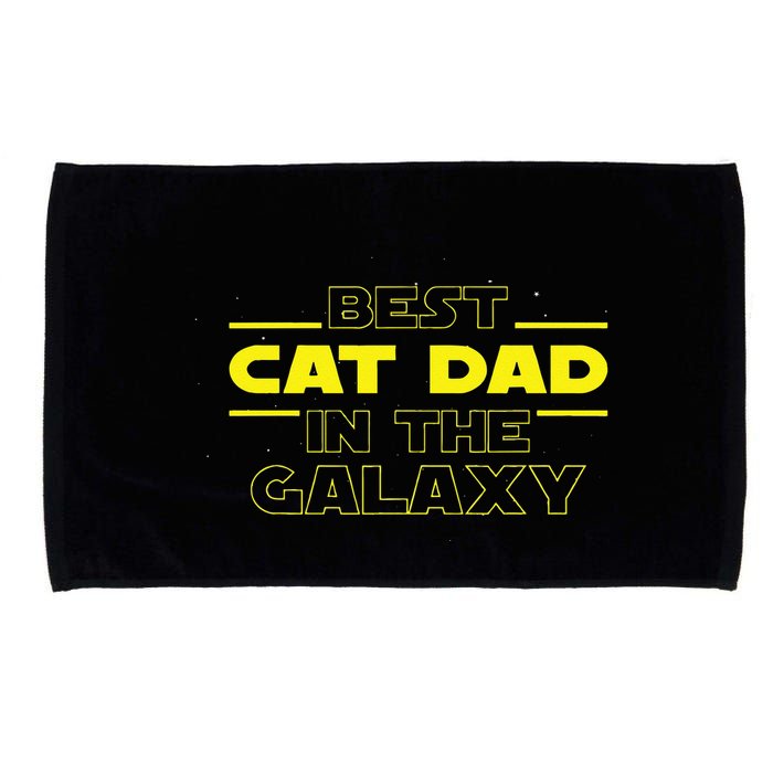 Cat Lover Gifts Best Cat Dad In The Galaxy Best Cat Dad Ever Microfiber Hand Towel