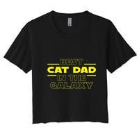 Cat Lover Gifts Best Cat Dad In The Galaxy Best Cat Dad Ever Crop Top