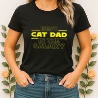 Cat Lover Gifts Best Cat Dad In The Galaxy Best Cat Dad Ever Womens T-Shirt