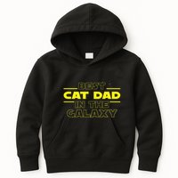 Cat Lover Gifts Best Cat Dad In The Galaxy Best Cat Dad Ever Kids Hoodie